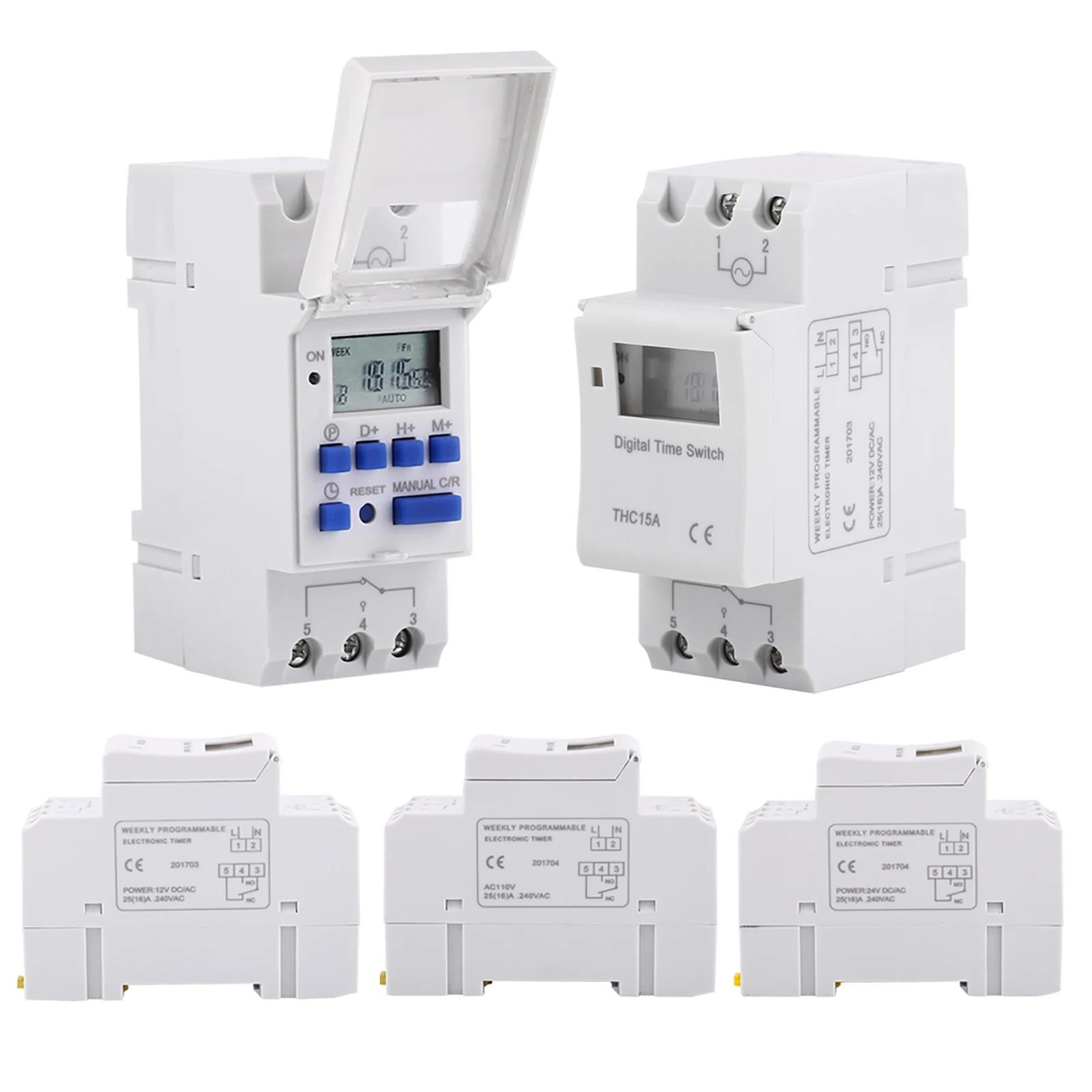 LCD Display Weekly Programmable Electronic Relay Time Switch 16on＆8off Timer Digital Time Switch Programmable Timer Switch