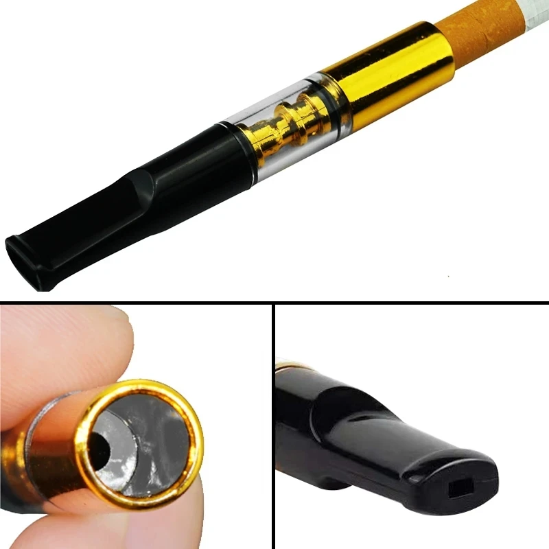 

10 Pcs/Bag Reusable Cigarette Filters Plastic Circulating Washable Healthy Smoking Mini Tobacco Filter Mouthpiece Holder
