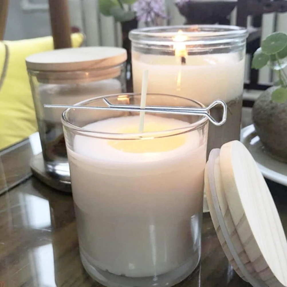 

10pcs Wick Holders Carbon Steel Wick Centering Tools For Diy Making Metal Fixers Container Compatible