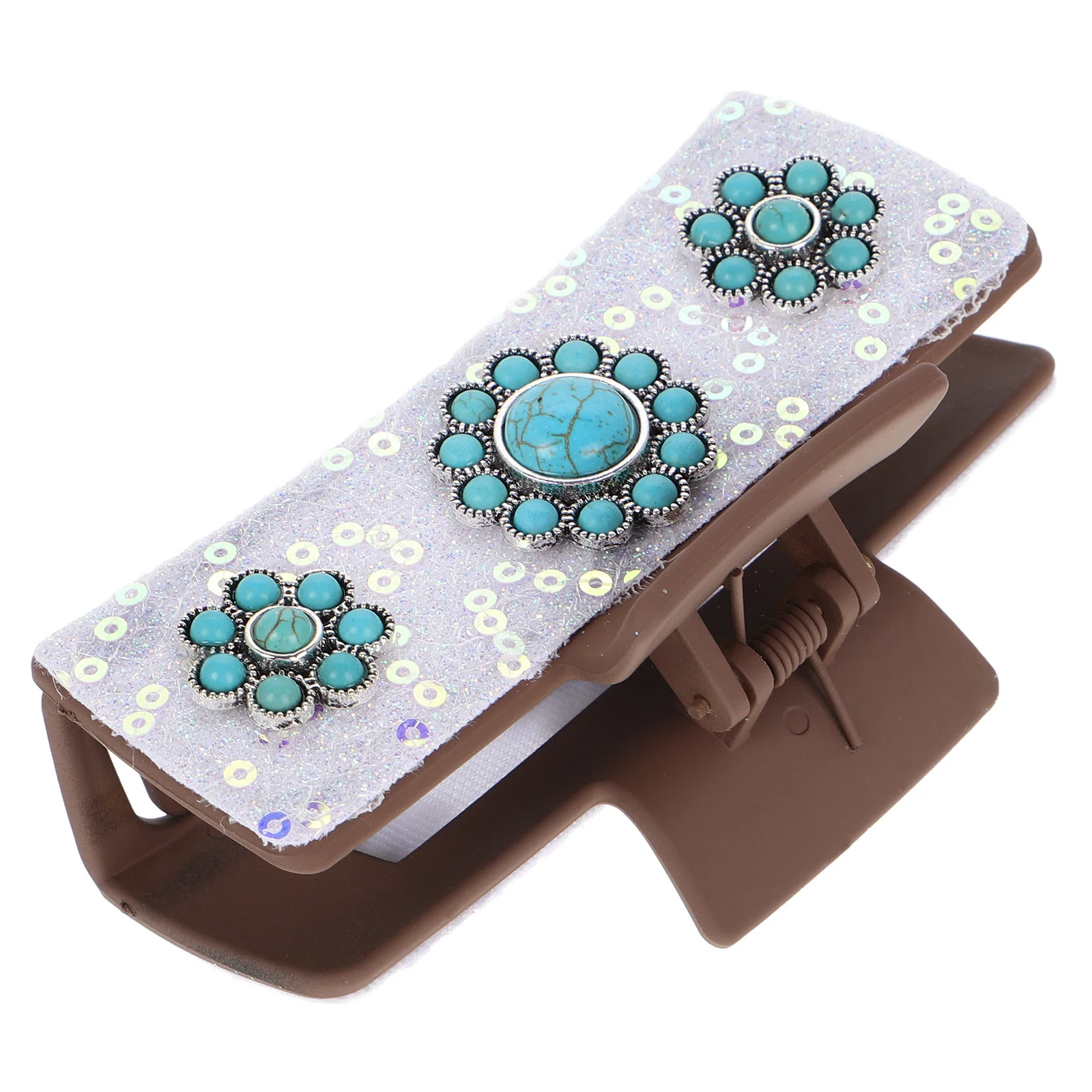 

Vintage Claw Clip For Thick Turquoise Barrettes Metal Plastic Clips Claw Styling Clamp Accessories Women Curly Hair Clip