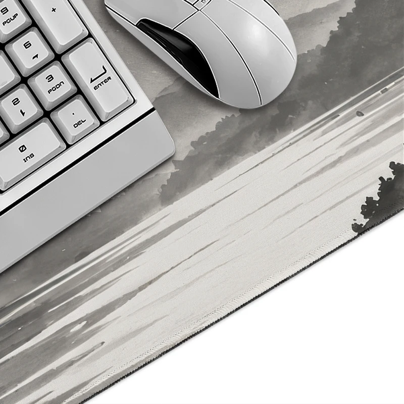Mouse Pad Ink Mount Fuji Red Sun Gamer XL Home HD Mousepad XXL keyboard pad Playmat Carpet Soft Non-Slip Computer Mouse Mats