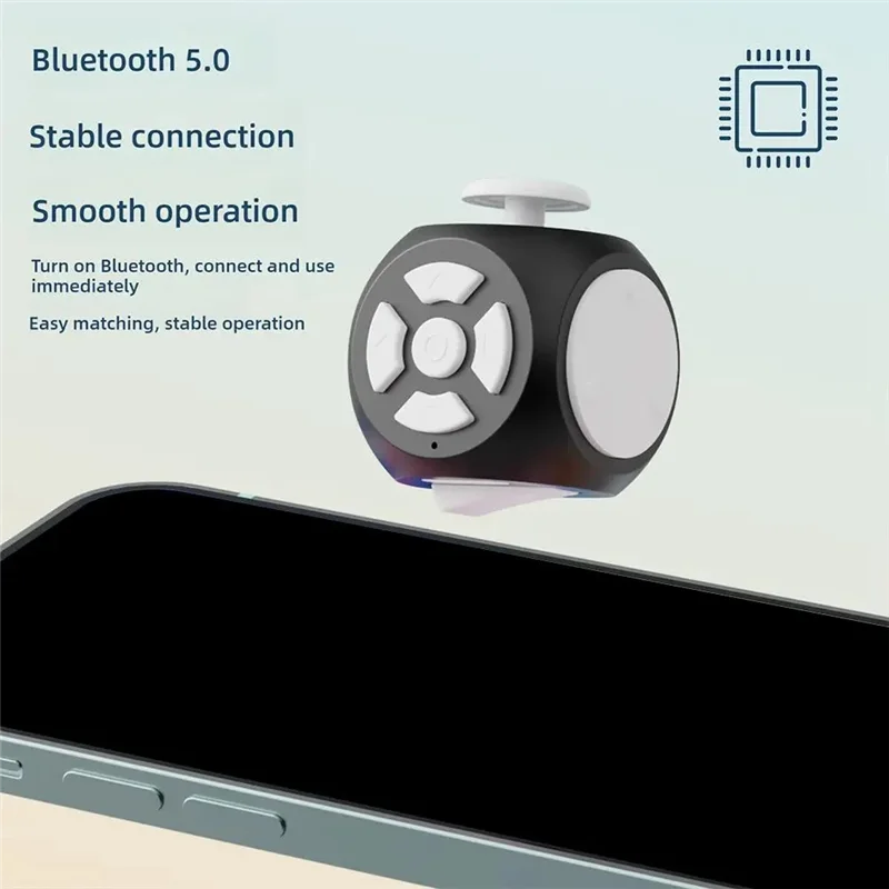 AAAEL-New Decompression Dice التحكم عن بعد برامج الفيديو صفحة تحول بلوتوث التصوير الفوتوغرافي اللاسلكي الصغير عن بعد مخصص