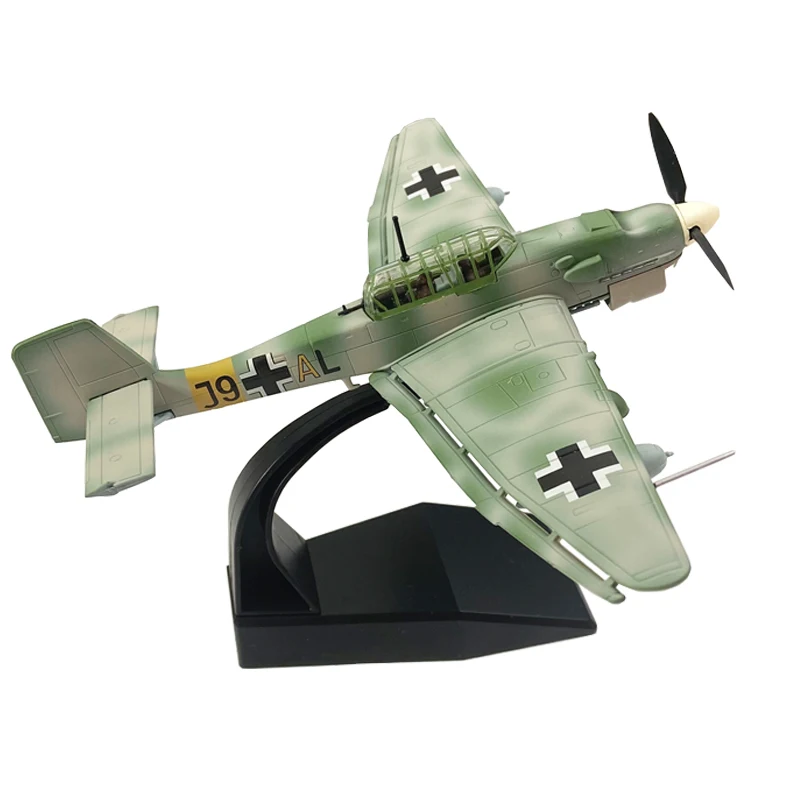 1:72 1/72 Scale WWII German Junkers Stuka JU-87B JU87 Bomber Fighter Diecast Metal Plane Aircraft Model Children Gift Toy