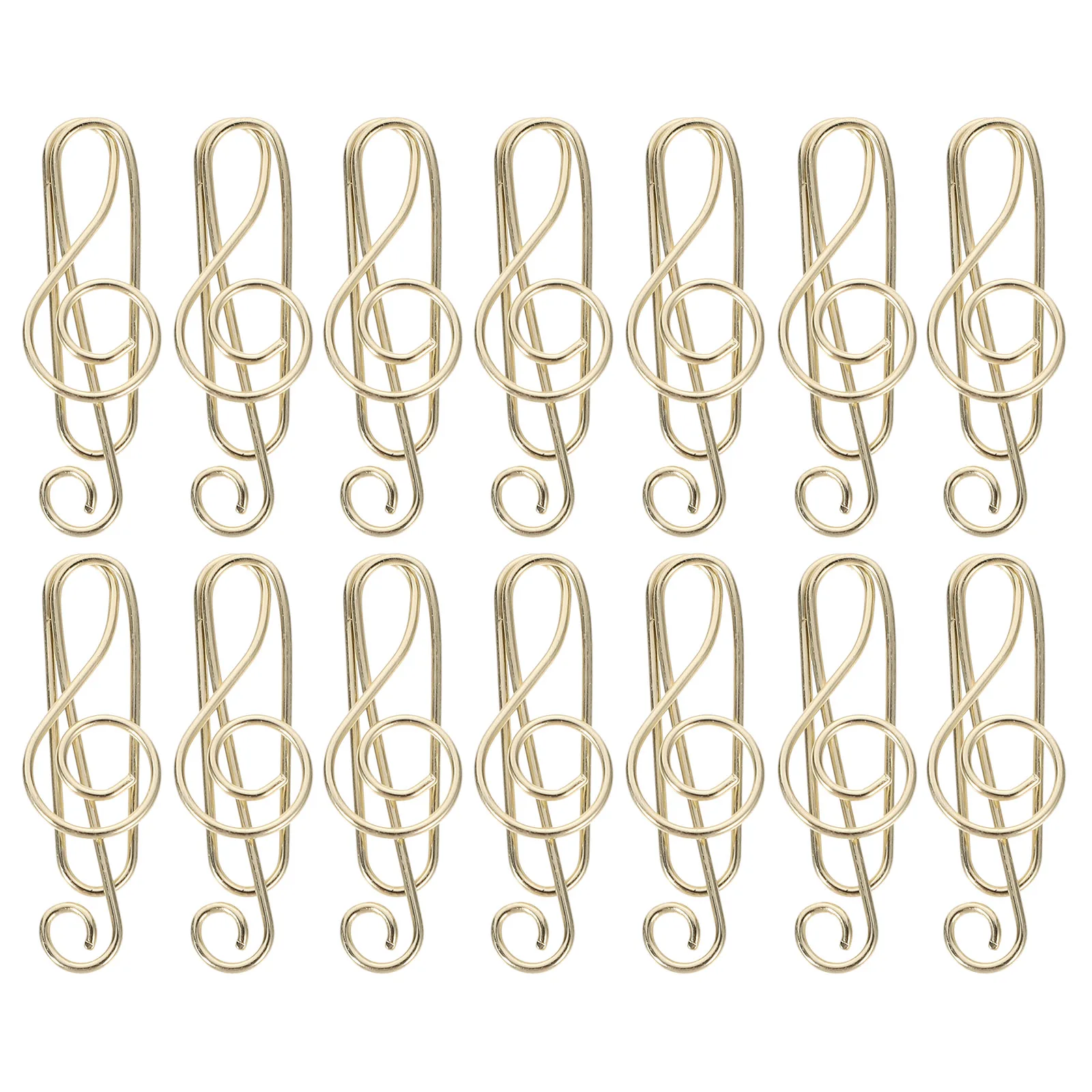 

50pcs Music Note Shaped Paper Clips Bookmarks School Office Document Clips Decorative Metal File Fixing Clamp Creative