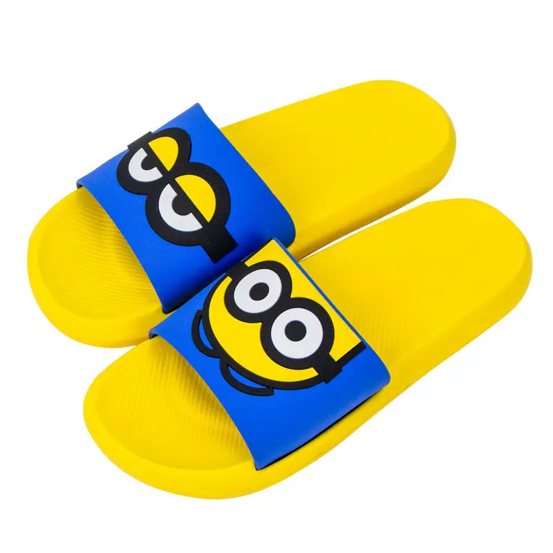 Anime Minions Slippers Cartoon Cute Boy Girl Anti-Slip Comfortable Home Sandals Kawaii Summer Outdoor Beach Shoes Couple Model