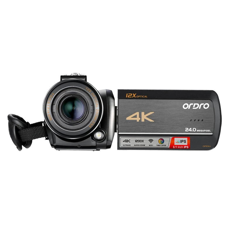 

AC5 12X Optical Zoom UHD 4k WiFI 3.1 Inch IPS Touch Panel Camcorder