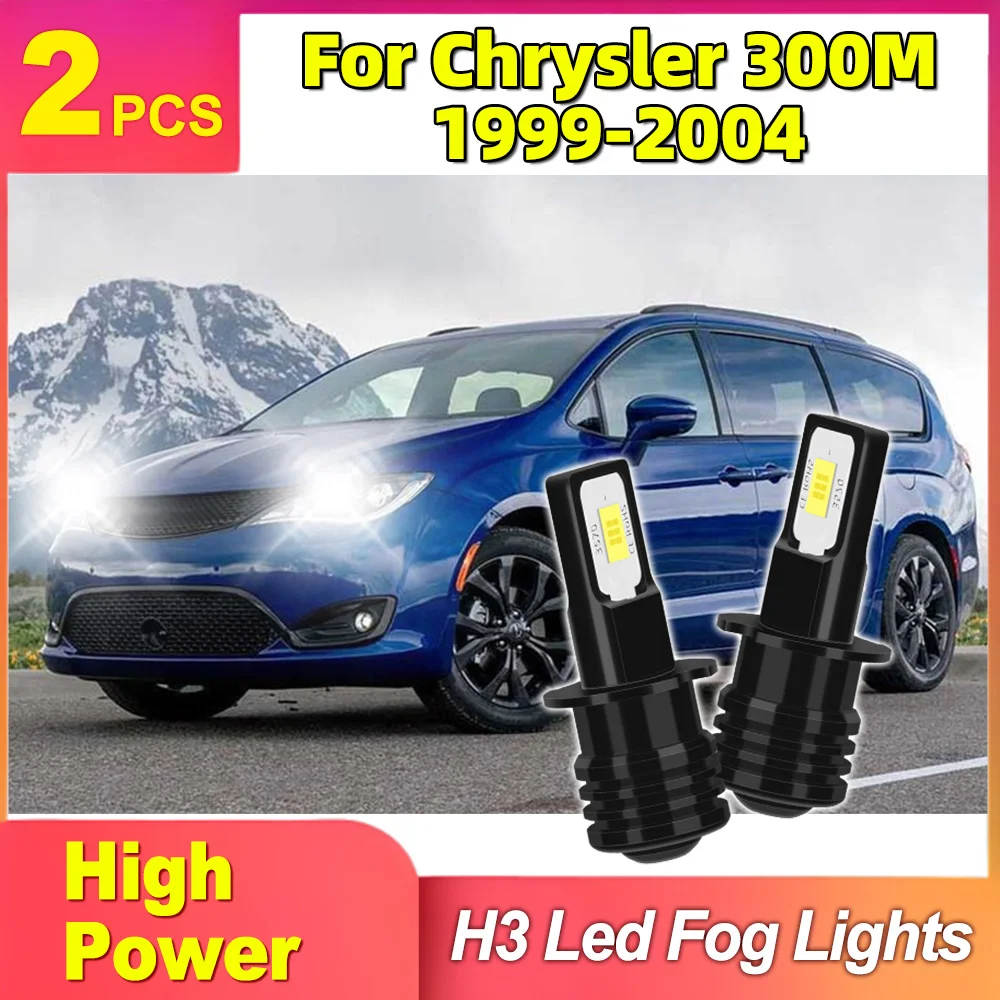 

2PCS Car LED Front Fog Light H3 6000K White Plug And Play 90W Fog Lamps Canbus No Error For Chrysler 300M 1999-2004 2000 2001