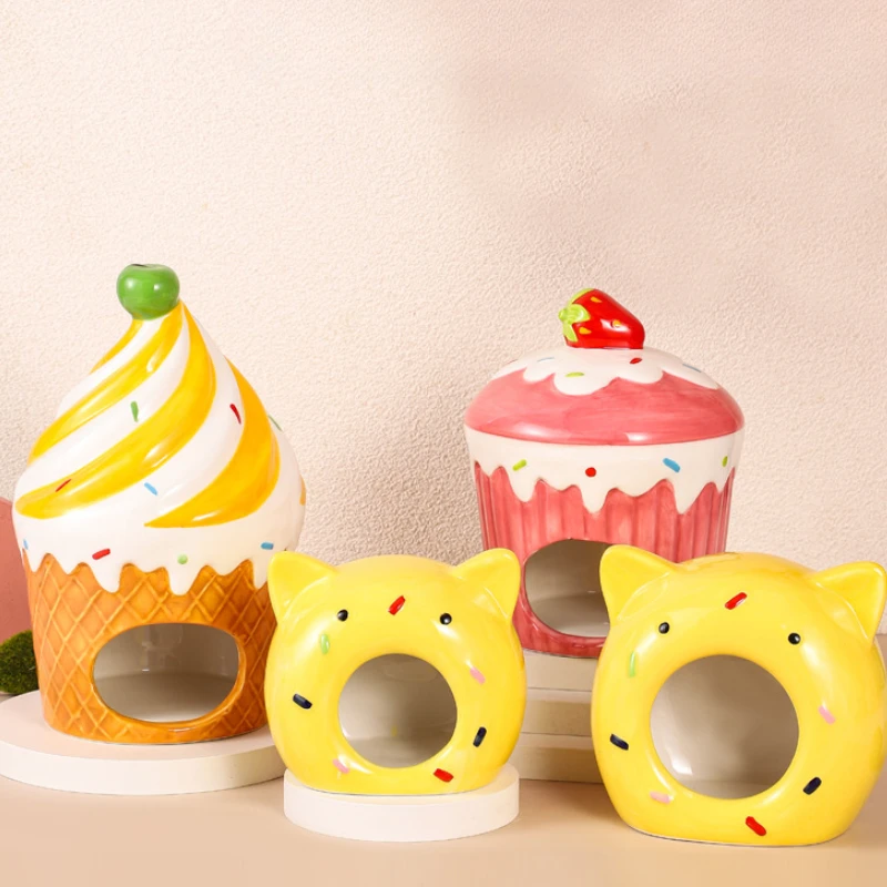 

Hamster Accessories Supplies Hideout Cage Cooling Down Guinea Pigs Ferret Rabbit Bird Rat Houses Cage Decoration Toys
