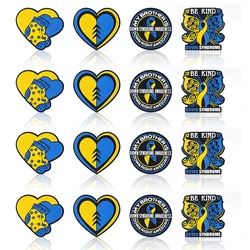 5/10pcs Focal Silicone Beads Be Kind to Down Syndrome Awareness Beads for Jewelry Making DIY KeyChain Bracelets Accessory