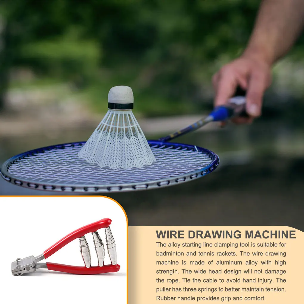 

Легкий стартовый зажим для тенниса, профессиональная широкая головка, 3-пружинный стартовый зажим, быстроразъемный инструмент для натягивания ракетки