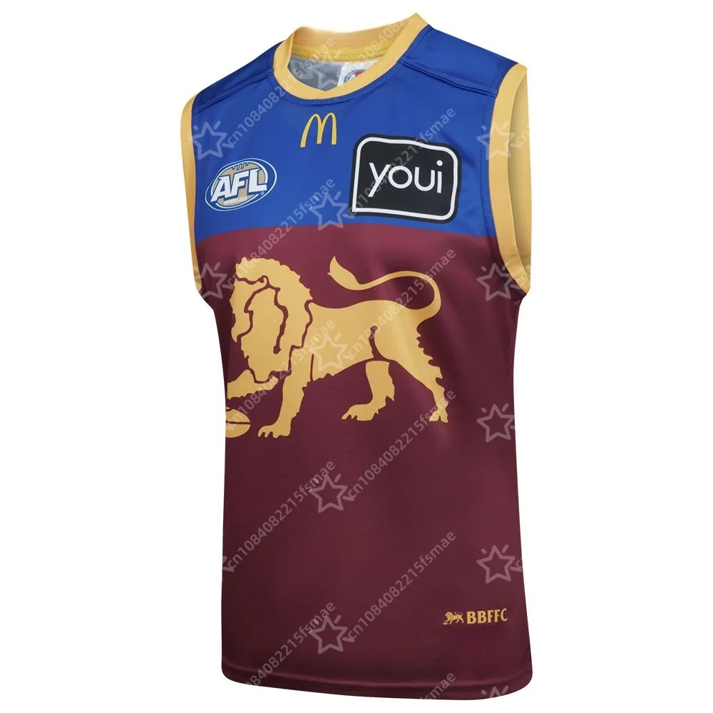 Camiseta de Fútbol sin Mangas para Hombre, Réplica Oficial de la AFL Brisbane Lions 2025/2026, Equipación de Entrenamiento Local Heritage, Ropa para Fanáticos de la BBFFC