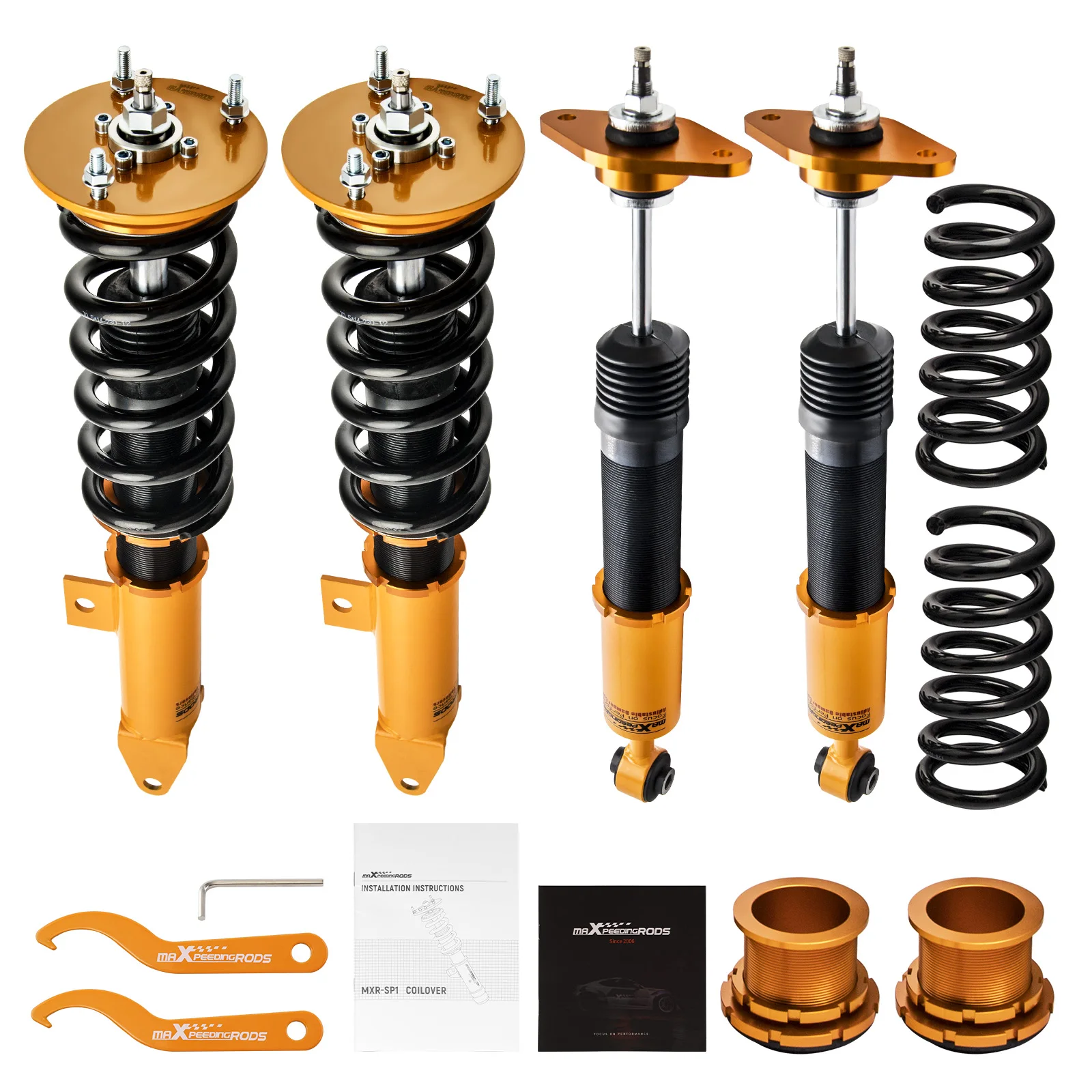 

Adjustable Damper Coilover Lowering Struts For Dodge Challenger R/T 5.7L 09-10 Coilover Shocks & Springs 24-Way Damper Kit