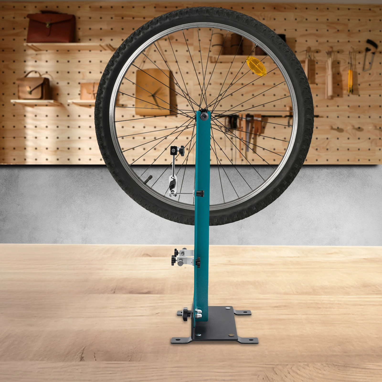 حامل عجلة محمول مع أداة إصلاح الإطارات والحافة، مناسبة للدراجات القابلة للطي ودراجات الطرق وعجلات الدراجات الأخرى