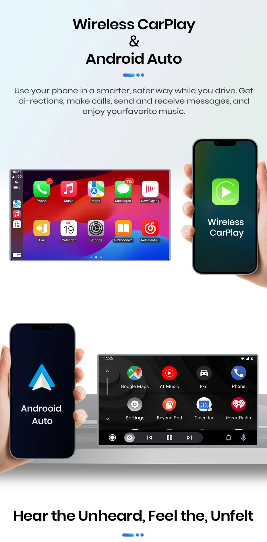Junsun Kabelloses CarPlay Android Auto Autoradio für Opel Corsa F 2019 2020 2021 2022 2023 GPS Multimedia 2-DIN-Systeme Stereo – Detail 9