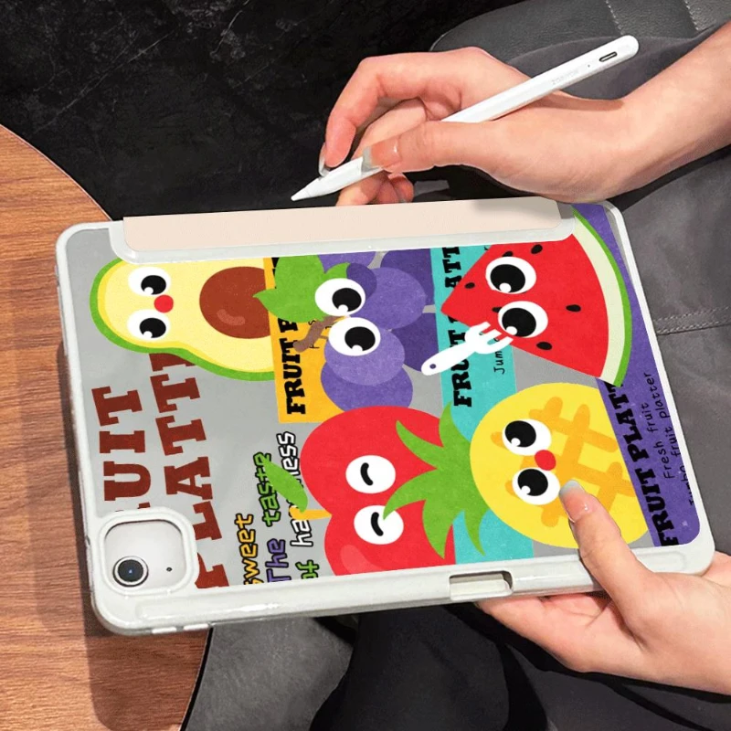 

Защитный чехол для IPad 10,2 8th 9th Gen IPad Air 5 Air 4 10,9 Pro 11 2nd 3rd 4th Ipad 2017 2018 9,7 дюйма, мультяшный Apple ёмкость виноград