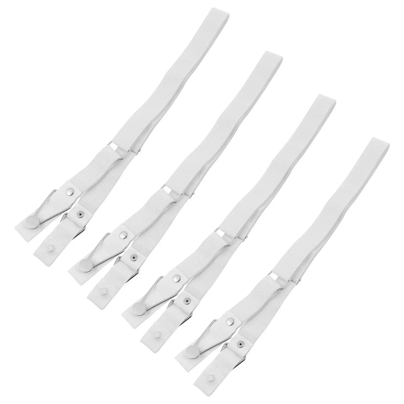 

4Pcs Bed Sheet Fixator Clips Adjustable Strong Snap Lock Type Non-Slip Fitted Sheet Holder for Mattress Pad Comforter Quilt