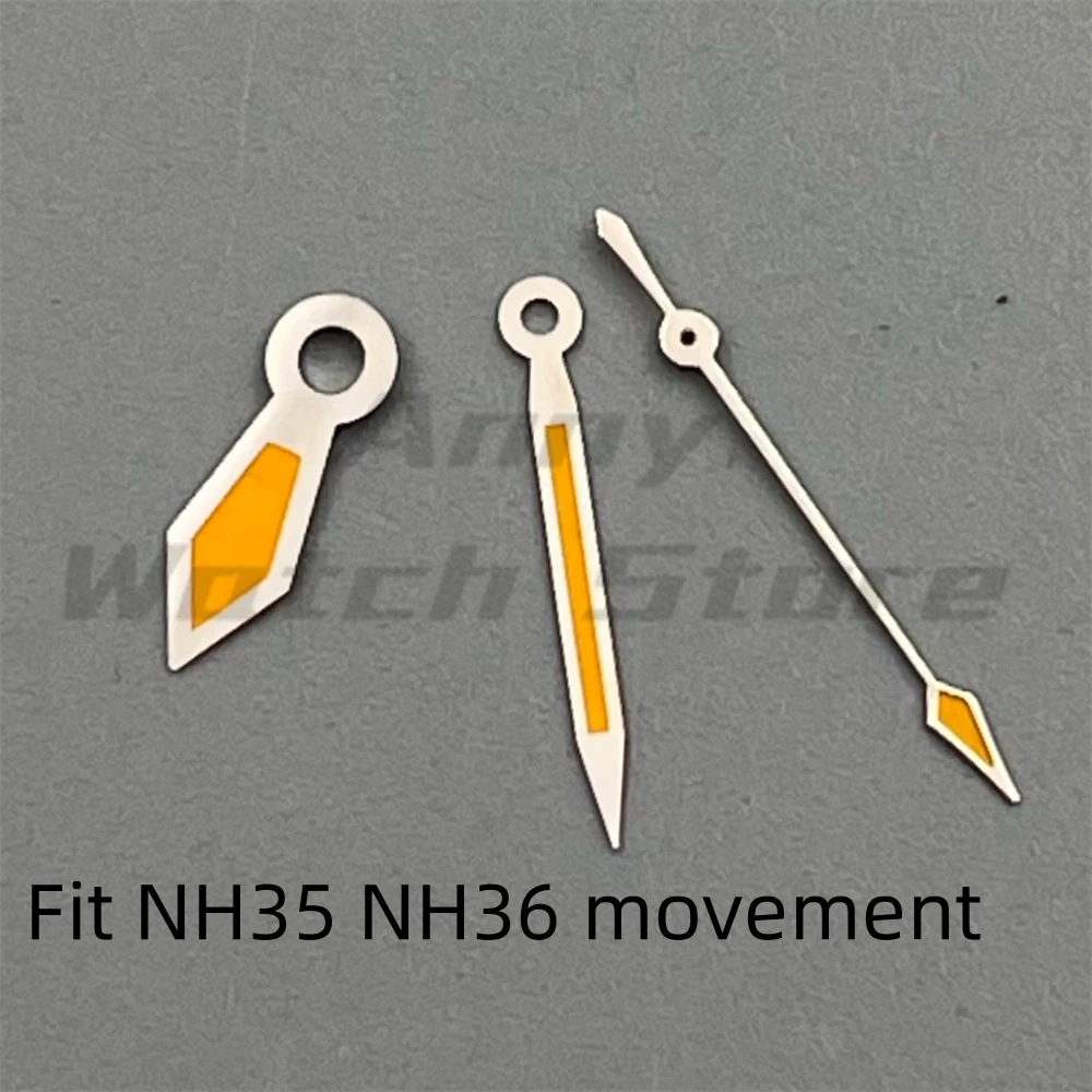 Silver Black Yellow Red Watch Hands Luminous Fit NH35 NH36 ETA 2824 2836 Miyota8215 8205 821AMingzhu DG2813 3804 PT5000 Movement image 3
