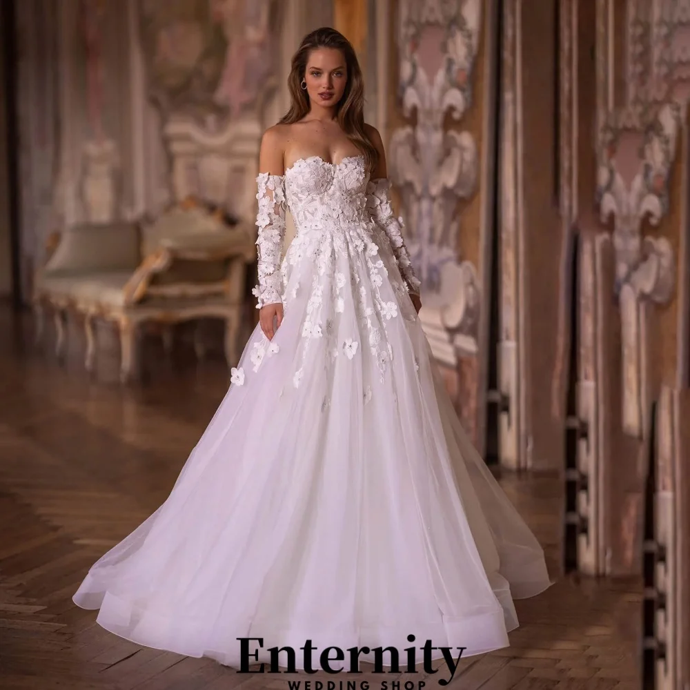 

Customized Sexy Zipper Wedding Dresses Sweetheart For Women Charming Half Sleeve Lace Applique Bridal Gown Vestidos De Novia