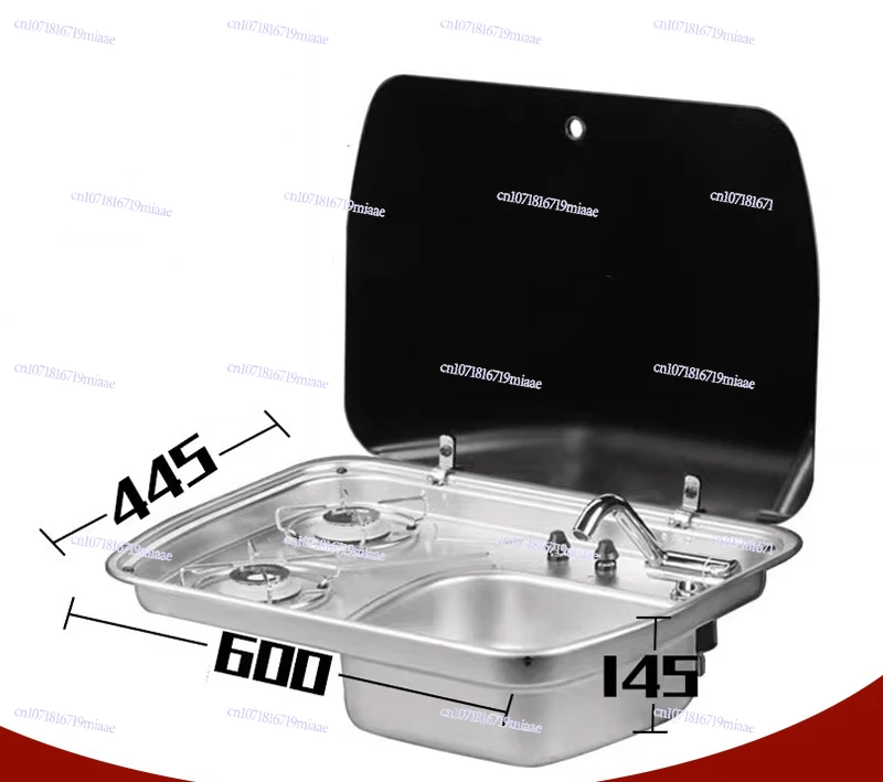 

Cover Yacht Gas Stove Trailer Camper Van Accessories RV Gas Stove and Motorhome Sink Glass
