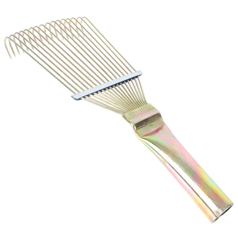 Metal Horse Brush Premium Iron Teeth Smooth Surface Comfortable Handle Massage Large Animal Grooming Rake Cattle Hair Brush