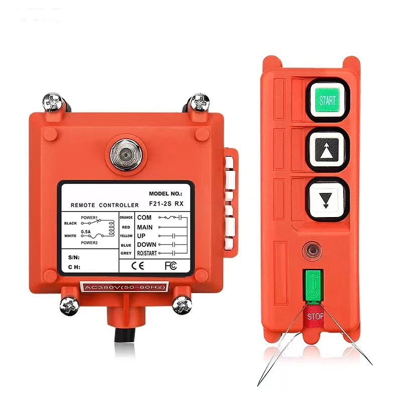 Imagem -03 - Controlador Remoto Industrial sem Fio Controle de Grua Elétrica Enrolamento do Motor Switches Sandblast Rádio Usado Ac220v380 dc 24v F212s