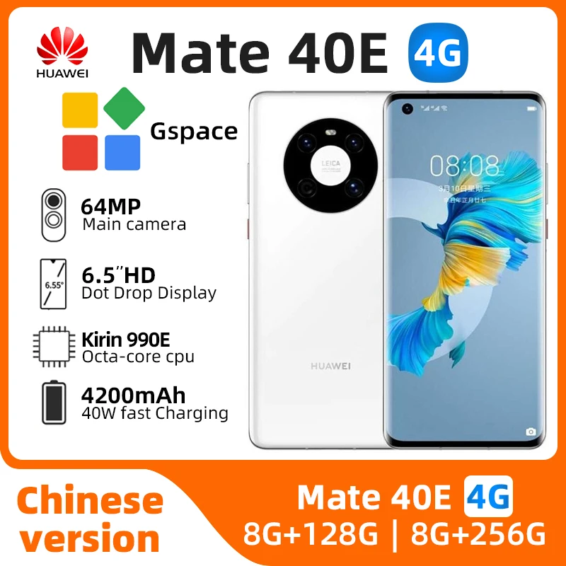 Huawei Mate 40E 4g SmartPhone Kirin 990E 4g 6.5