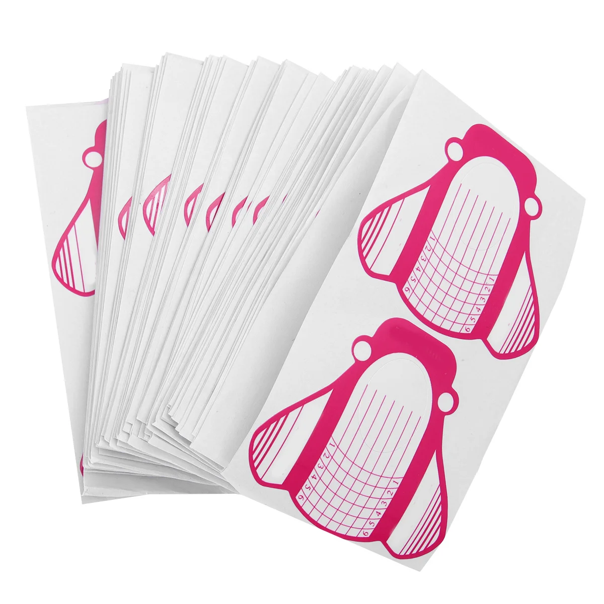 สติ๊กเกอร์ติดเล็บปลอมลายเกือกม้า 200 ชิ้น สำหรับช่างทำเล็บและผู้ฝึกสอน ติดง่าย ลอกออกง่าย