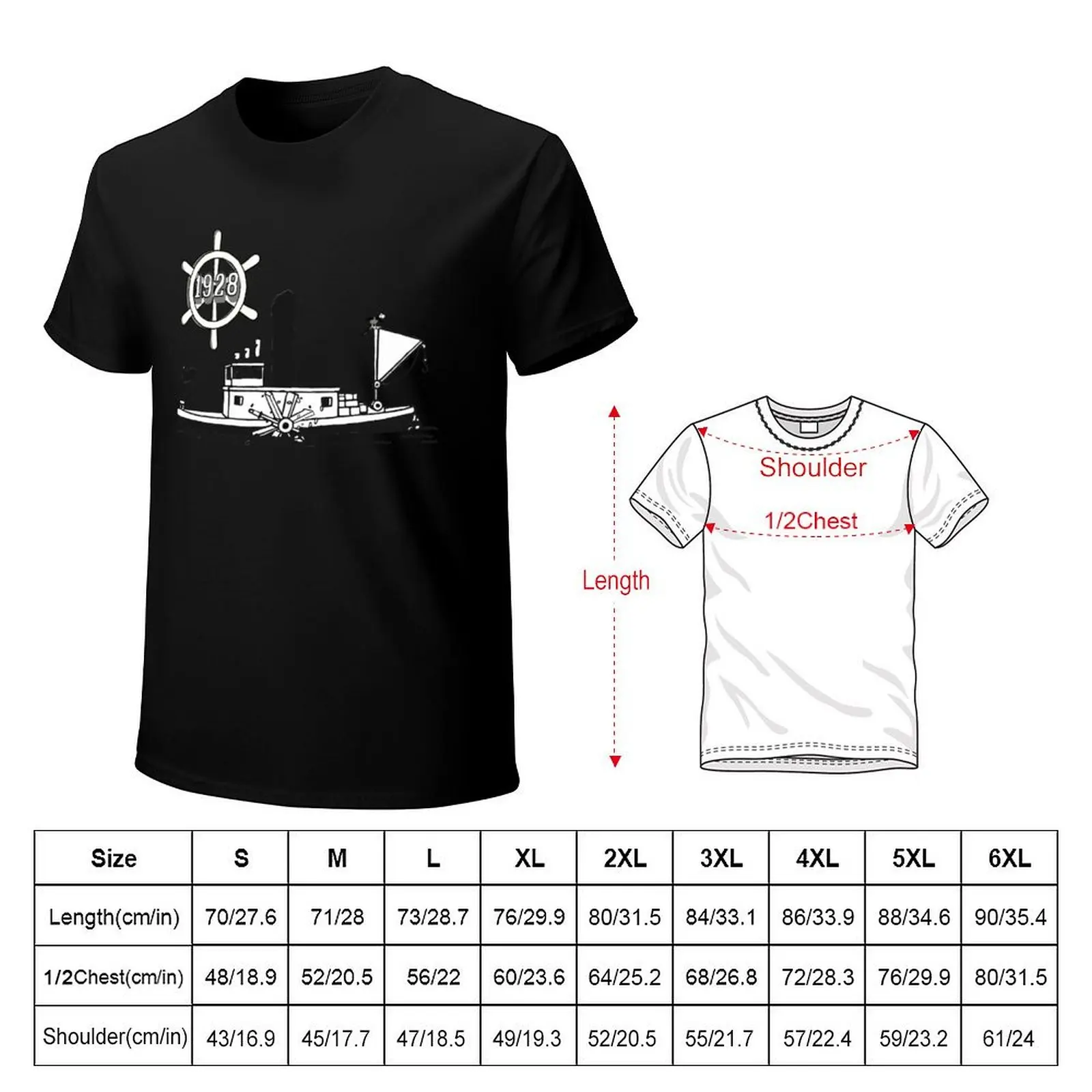 Steamboat 1928 T-Shirt t shirt man cotton T-Shirt