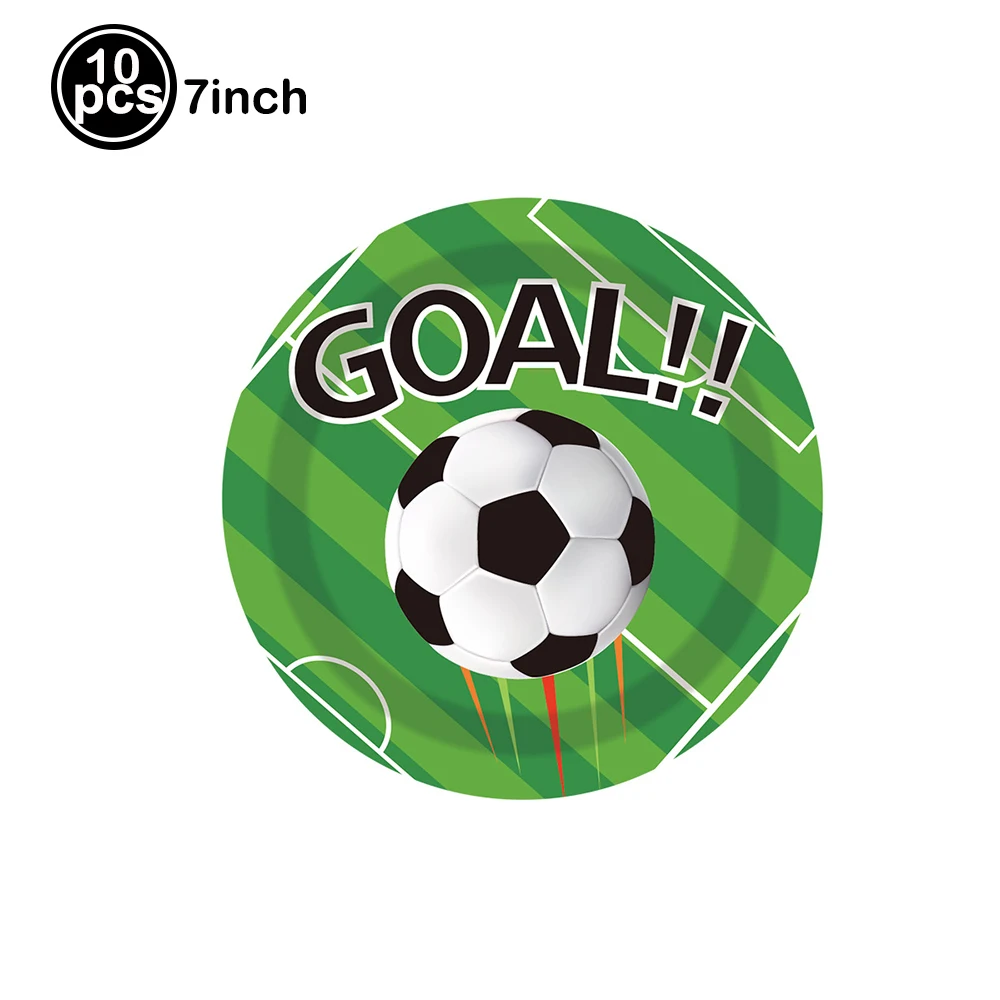 Football Birthday Disposable Tableware Soccer Party Supplies Plates Cups Napkins Soccer Fans Boys Girls Birthday Party Decoratio