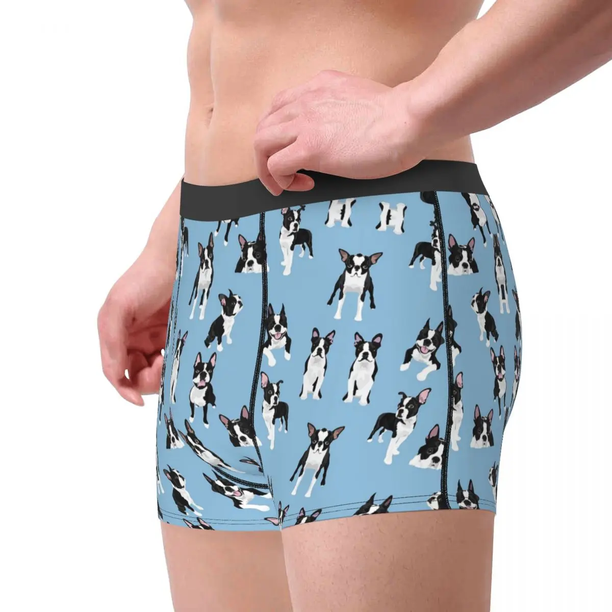 Boxer Underpants Shorts Boston Terrier Cute Dog (4) Panties Men's Comfortable Underwear for Homme Man Boyfriend Gifts
