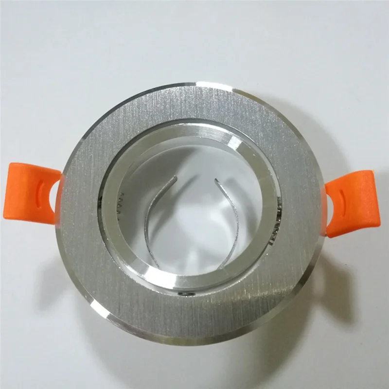 Abvs ajustável recesso led holofotes quadro de alumínio quadrado redondo branco preto gu10 mr16 lâmpada acessórios luminária