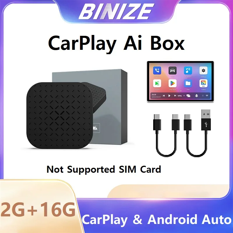 

Binize CarPlay Ai Box Wireless CarPlay Android Auto Android 11.0 For Mazda Volvo Toyota Kia Ford Built-in YouTube Netflix