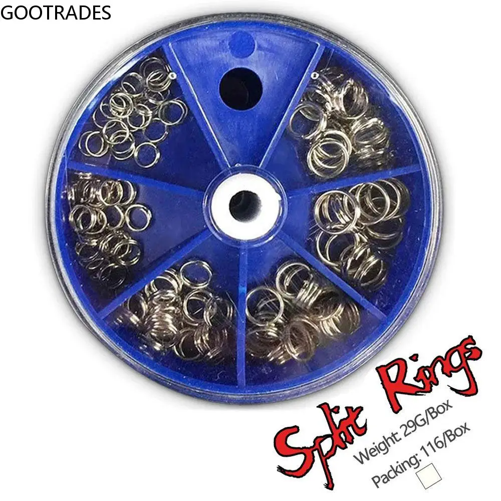 Durable Stainless Steel Fishing Connector Double Loop Split Rings Fishing Tools
