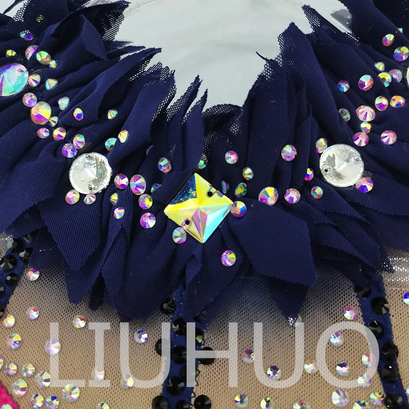 LIUHUO Rhythmic Gymnastics Leotard Competitive  Cheerleading Performance For Children