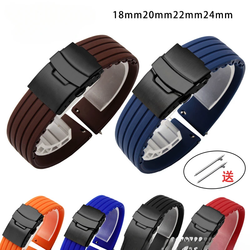 مفتاح الأذن مناسب لهواوي سامسونج الذكية سيليكون حزام الإطارات نمط حزام مقاوم للماء 18/20/22/24 مللي متر