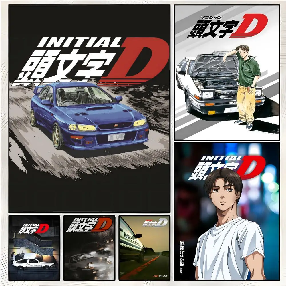 Comic Animated Racing I-Initial D Poster Superior Home Space Pub Indoor Decorative Art & Home Decor