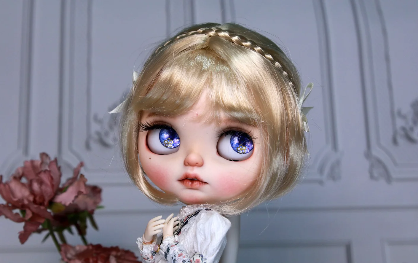 

Парик для куклы Blythes, подходит для 1/6 BJD1/3 1/4 1/6 стильных париков с двойной оплеткой и искусственным мягким шелком мохера