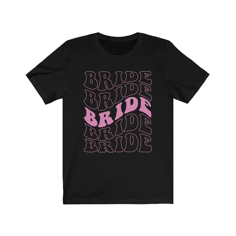 Bride Shirt, Bridal Party Shirt, Retro Bachelorette Party Aesthetic Preppy Boho Trendy Wedding Retro Theme Party 100% cotton y2k