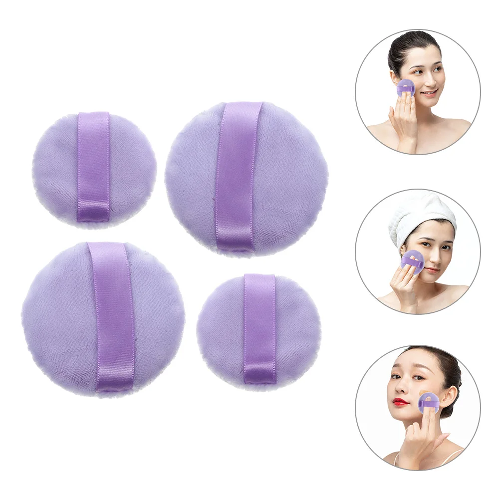 

4Pcs Loose Powder Cotton Makeup Puff Small Face Powder Puff for Foundation Concealer Makeup Applying Pads Beauty Tools