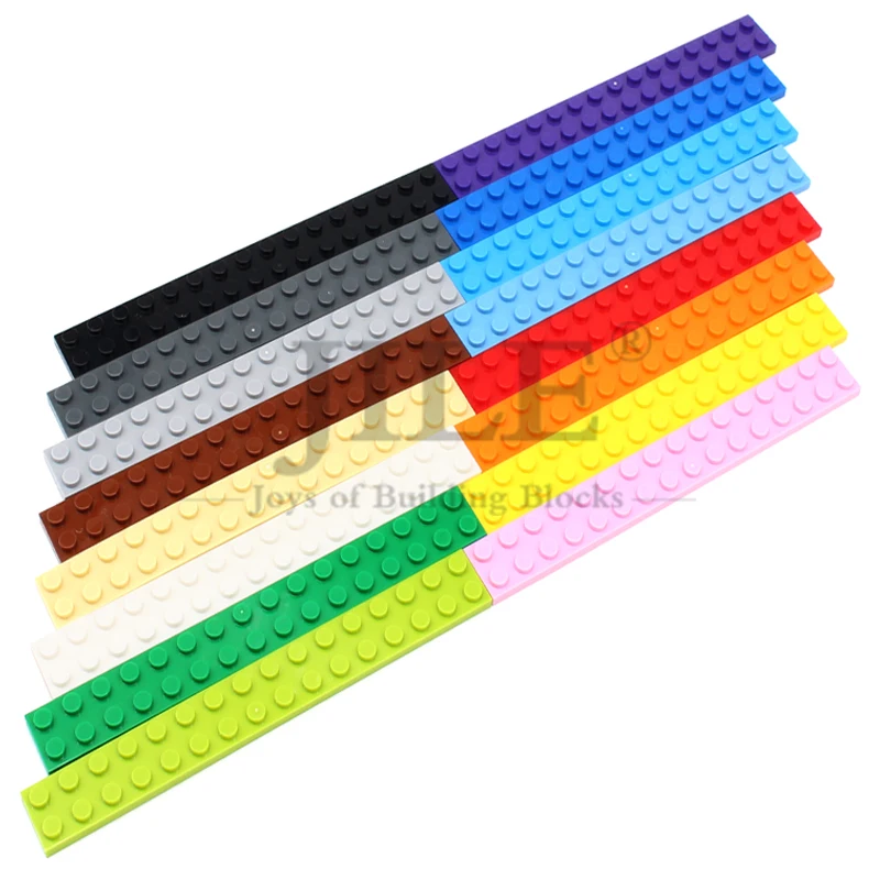 

10pcs MOC Building Blocks Bricks Plate 2x16 4282 DIY Enlighten Creative Basics Classic Compatible with Assembles Particles Toys