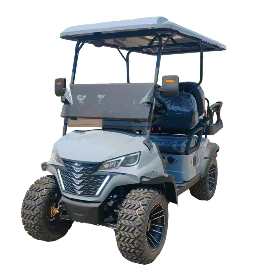 High Quality Customize Grey Color GOLF CART 2 4 SEAT Electric Golf Carts with FAST Speed 50km/h 60V/72V Lithium 120AH