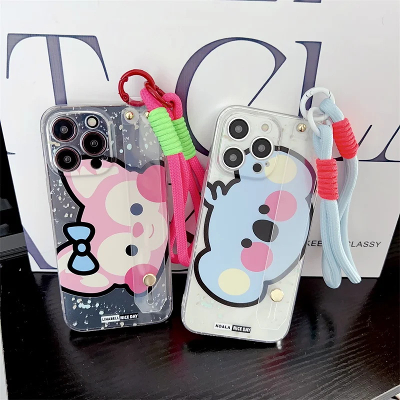 Sanrio Ins Hello Kitty LinaBell Case For Iphone 15 14 13 11 12 Pro Max Plus X XR XS 7 8 Plus Cute Girl Silicone Anti-fall Cases