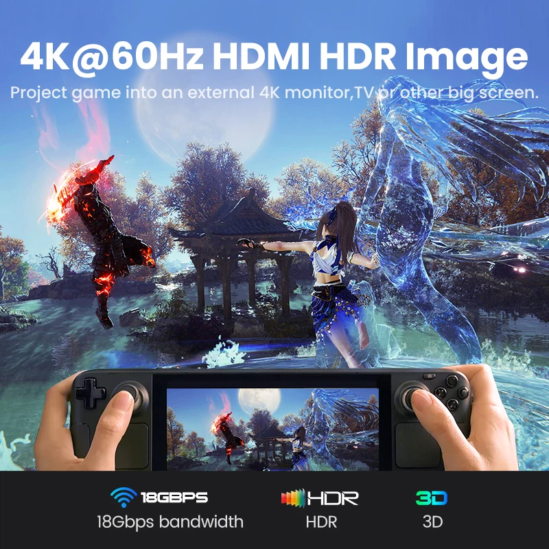 كابل مهايئ USB C HUB لوحدة إرساء سطح السفينة بالبخار من النوع C إلى HDMI متوافق مع 4K 60Hz PD 100 واط USB 3.0 لأجهزة الكمبيوتر المحمول MacBook Pro