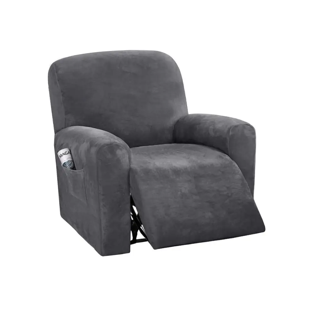 

Seater Velvet Recliner Chair Cover 4Pieces Design Recliner Sofa Cover Reclining Chair Slipcovers Furniture Protector, 1pc
