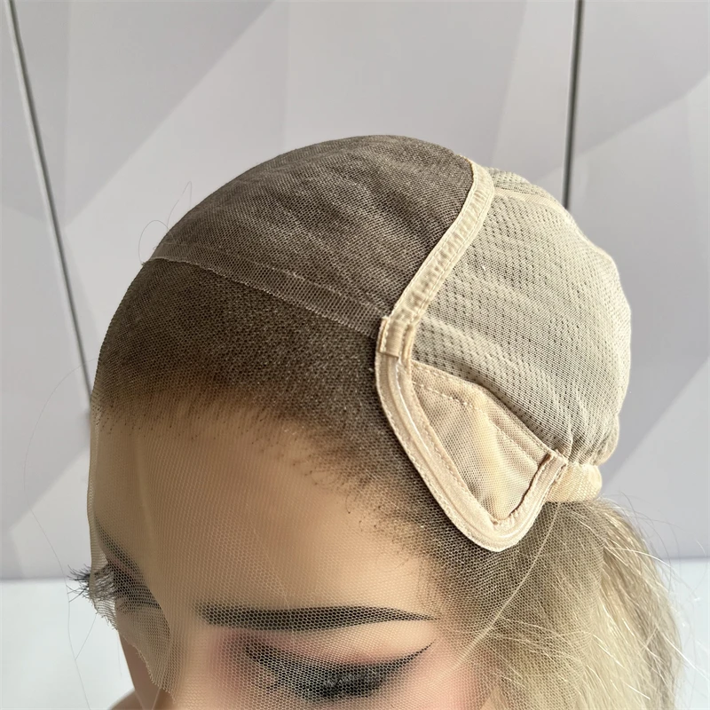 

New Type HD Lace Medical Wig Head Cover Chinese Raw Virgin Human Hair Silicone Top 6*9 Glueless Lace Frontal Wigs For Women