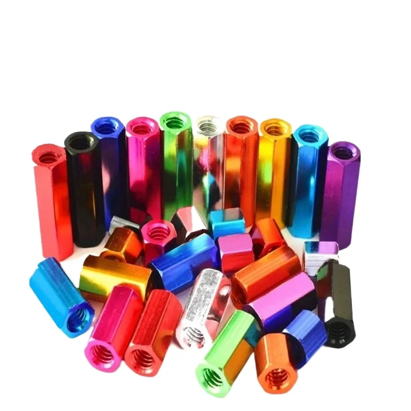 M2 M3 M4 M5 M6 Aluminum Hex Standoff  Multi-Color Threaded Pillar Spacer 5-50mm Aerospace Alloy for RC FPV Drone Frame DIY