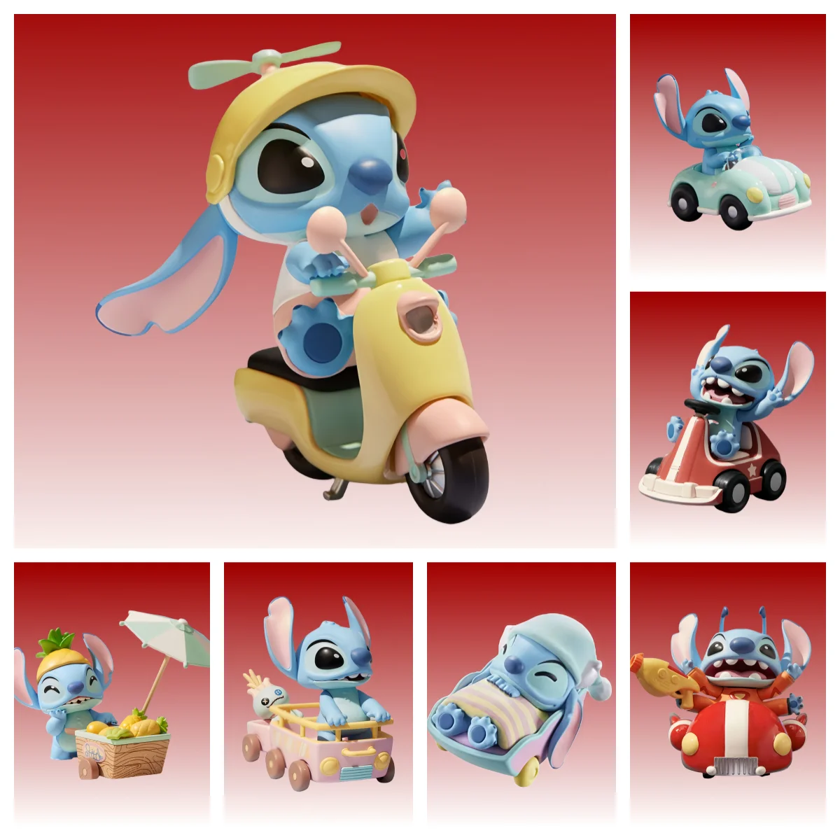 

Disney Stitch Series слепая коробка мультфильм милая 3D кукла летняя пляжная серия настольные украшения украшения автомобиля подарки на день рождения