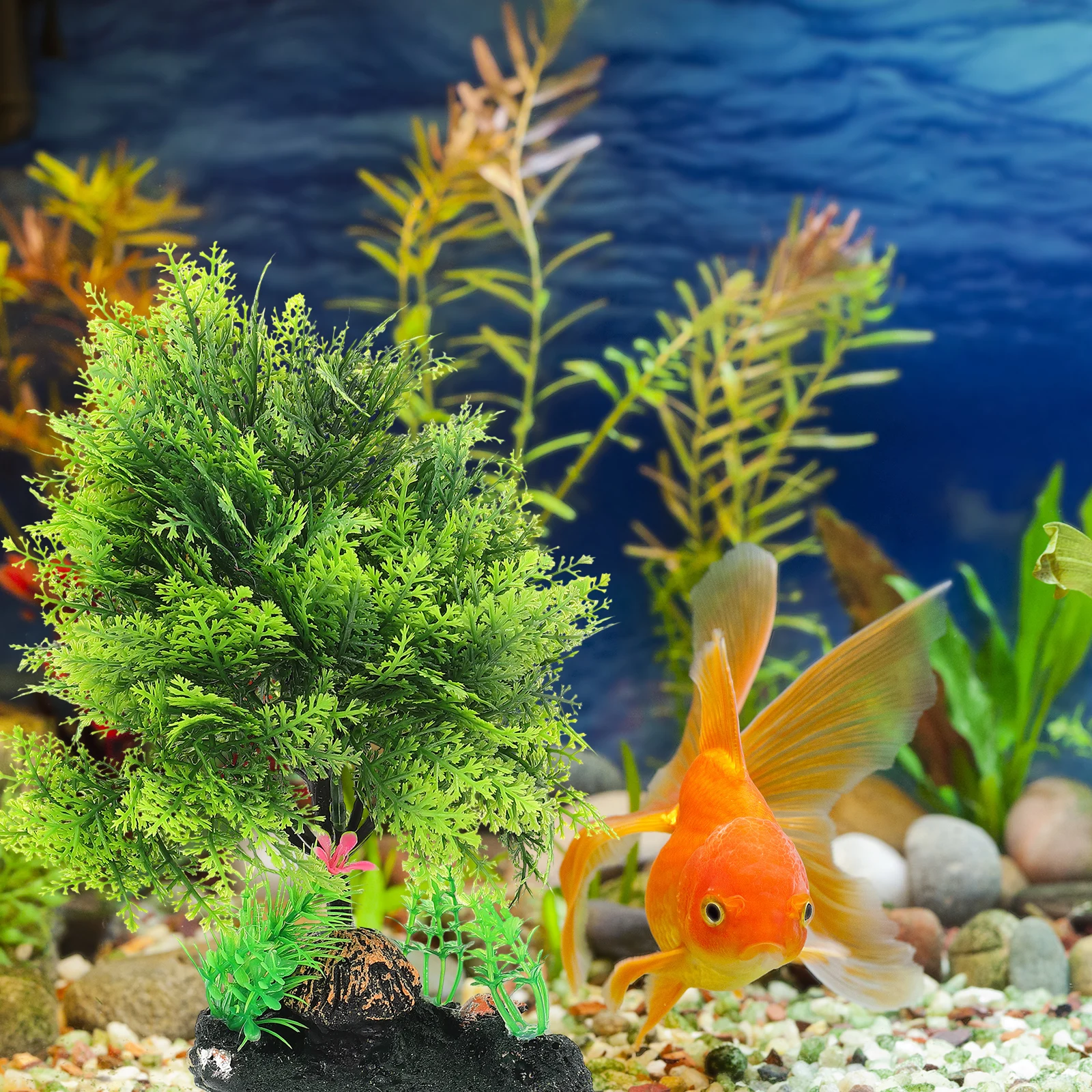 

Creative Artificial Water Grass Decor for Fish Tank Aquarium Landscape Adornment Vivid Pretty Look No Harm to Aquatic Animals