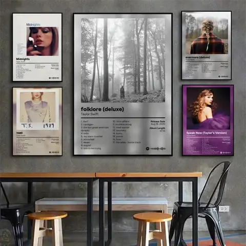 Evermore Speak Now Famous Singer Tay-lor Album Cover Poster Canvas Painting Music Wall Art Picture Home Decor Gifts for Fans