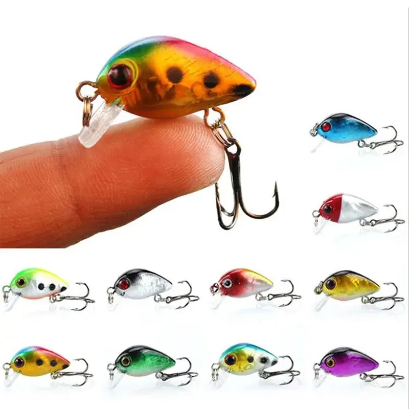 10 Stück/Set 3cm 1,5g Mini-Crankbait Angelköder, Sinkende Künstliche Hartköder, Minnow Swimbait Wobbler, Karpfenangelköder, Pesca